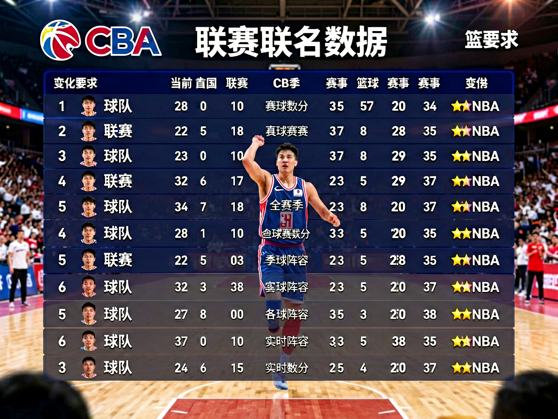 CBA联赛积分榜与球队排名数据