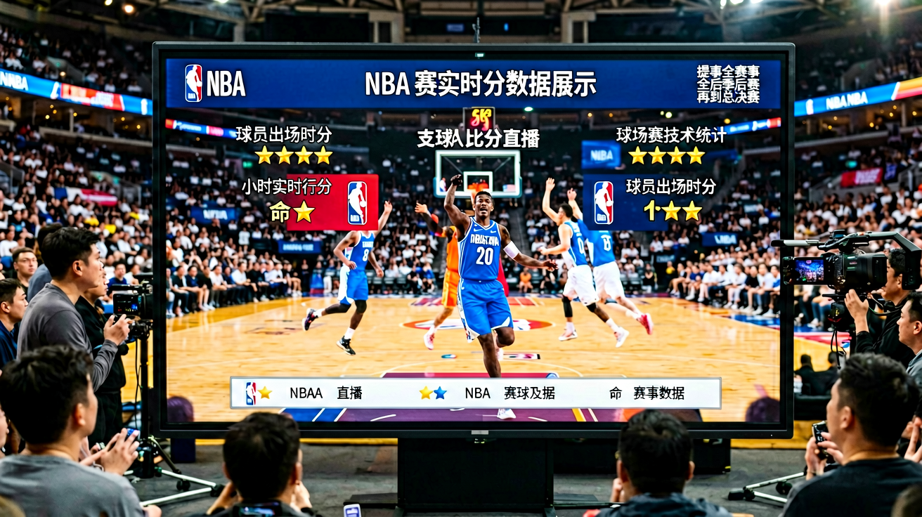 NBA比赛实时比分数据展示界面